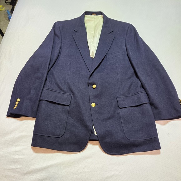 Corbin Other - Corbin of Huntington Navy Blazer Mens 44R Gold Button USA Made Wool Classic